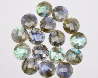 Natural Multi Fire Labradorite Round Flat Disc 19X3 mm Sizes Round Flat Labradorite Disks For Crystal Crafts.