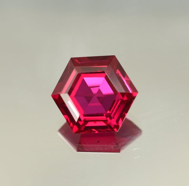 Lab Grown Red Ruby Hexagon 6 MM To 20 MM Sizes Available Lab Grown Pigeon Blood Ruby Corundum Gemstone For Jewelry Making image 8