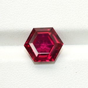 Lab Grown Red Ruby Hexagon 6 MM To 20 MM Sizes Available Lab Grown Pigeon Blood Ruby Corundum Gemstone For Jewelry Making image 9