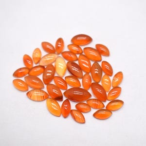Natural Carnelian Marquise Cabochon 8X4 mm 10X5 mm 14X7 mm 12X6 mm Calibrated Carnelian crystal AAA Eye Clean Loose Gemstones For Jewelry