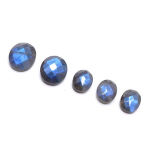 Natural Labradorite Oval Rose Cut 5X3 mm 6X4 mm 7X5 mm 8X6 mm 9X7 mm 10X8 mm 12X10 mm 14X10 mm 16X12 mm To  Size Calibrated For Jewelry