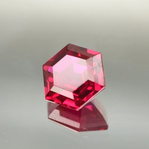 Lab Grown Red Ruby Hexagon 6 MM To 20 MM Sizes Available Lab Grown Pigeon Blood Ruby Corundum Gemstone For Jewelry Making image 1
