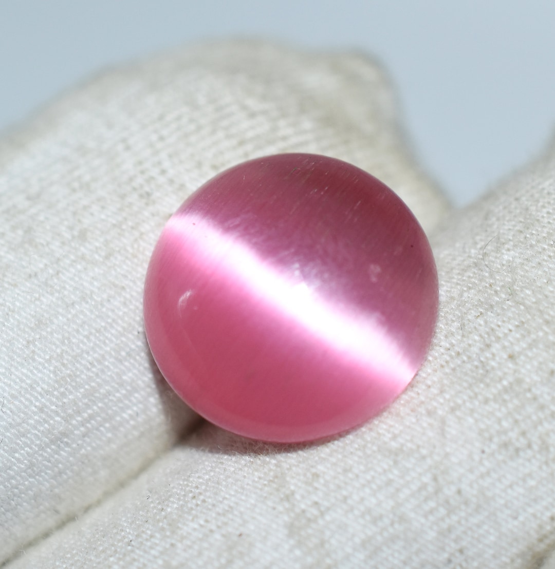 All Sizes Pink Cat's Eye Crystal Round Calibrated Cabochons 3 Mm to 20 ...