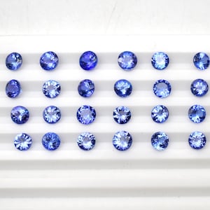 Round AAA Natural Purple Blue Tanzanite {Flawless-VVS Clarity} 5 carat Lot Loose gemstone For Jewelry Makings