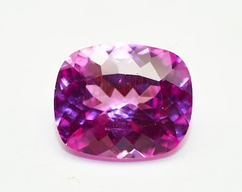 Lab PINK SAPPHIRE Cushion Loose Gemstone Calibrated 5X3 MM To 20X15 mm Sizes Cut Gemstone For jewelry Pink Sapphire Corundum