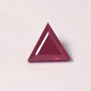 Lab Ruby Opaque Triangle Cut Loose Gemstone Genuine Corundum Lab-Created pyramidal Stone