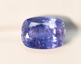 15 Ctw Lab Blue Sapphire With Inclusion Cushion Cut, 16X12 (mm)