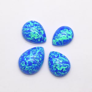 Lab Opal Teardrop Cabochon, Lab Created Opal, Pear Shape Opal Gemstone, Amazing 40X30X14 mm 20X15X8 mm 18X14X7 mm 16X12X6 mm