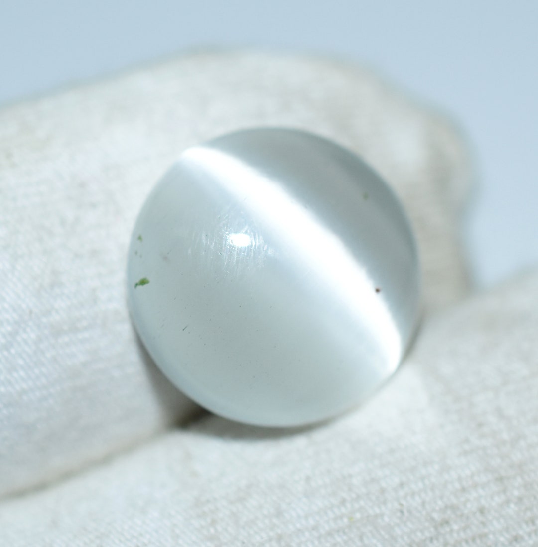 All Sizes White Cat's Eye Crystal Round Calibrated Cabochons 3 Mm to 20 ...