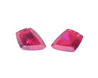 Lab Pigeon Blood Ruby Pair Laser Cut 15X10 mm Loose Gemstone Pigeon Blood Gemstone Ruby Corundum Brilliant Cut Gemstones For Jewelry