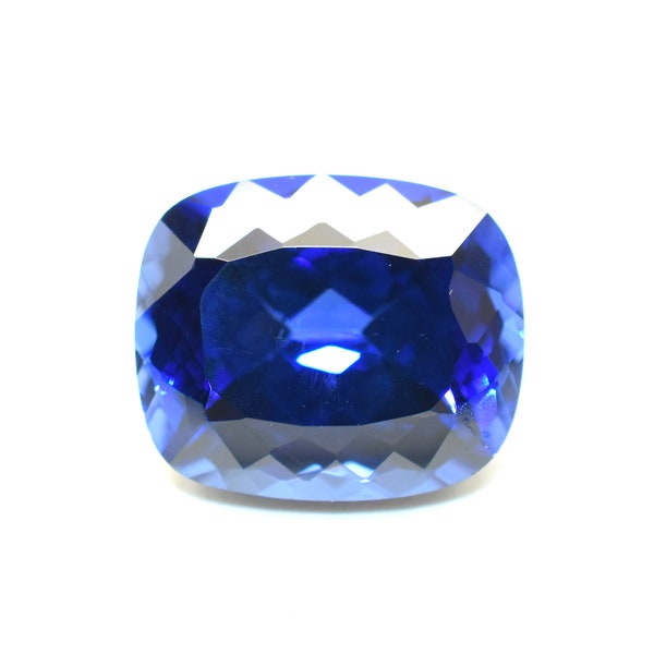 Lab Created BLUE SAPPHIRE Cushion Loose Gemstone Calibrated 5X3 MM To 20X15 mm Sizes Gemstone For jewelry Making