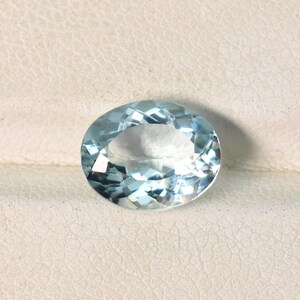 Piedra preciosa suelta de aguamarina de corte ovalado escalonado, excelente corte de 5 x 3 mm a 10 x 8 mm, calibrada en laboratorio, para joyería.