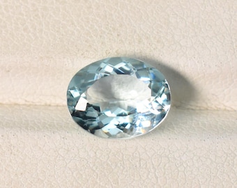 Aquamarine Oval Step Cut Stone Loose Gemstone Excellent Cut 5X3 mm To 10X8 mm Calibrated Lab Aquamarine loose Gemstone For Jewelry