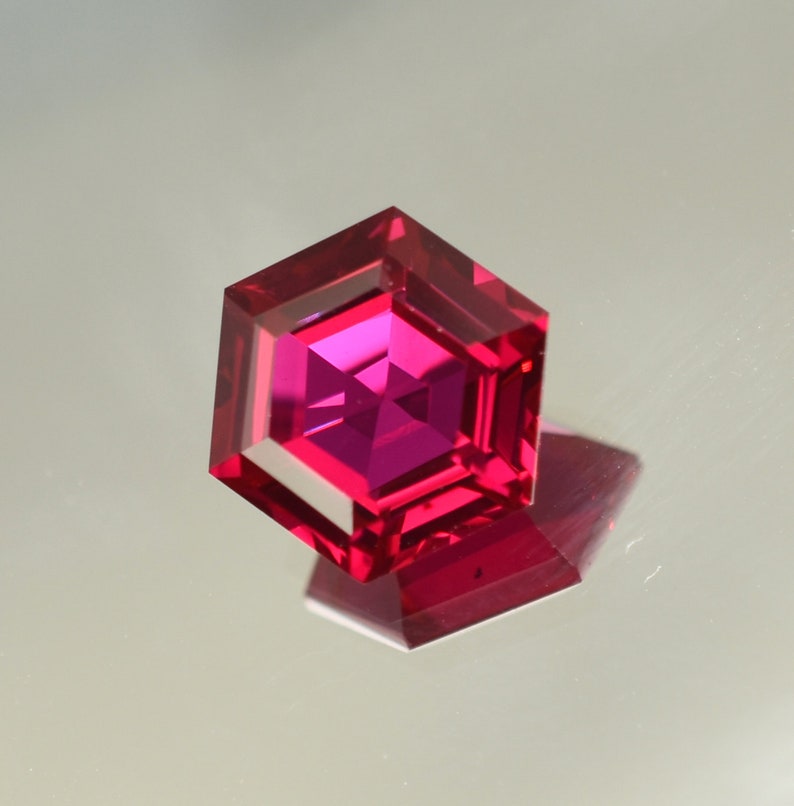 Lab Grown Red Ruby Hexagon 6 MM To 20 MM Sizes Available Lab Grown Pigeon Blood Ruby Corundum Gemstone For Jewelry Making image 7