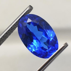 AAA 12X8 mm Flawless Ceylon Royal Blue Sapphire 4.21 Cts Loose Oval Gemstone Cut Ceylon Cut Sapphire Cut, Top Quality Jewelry Making & Ring
