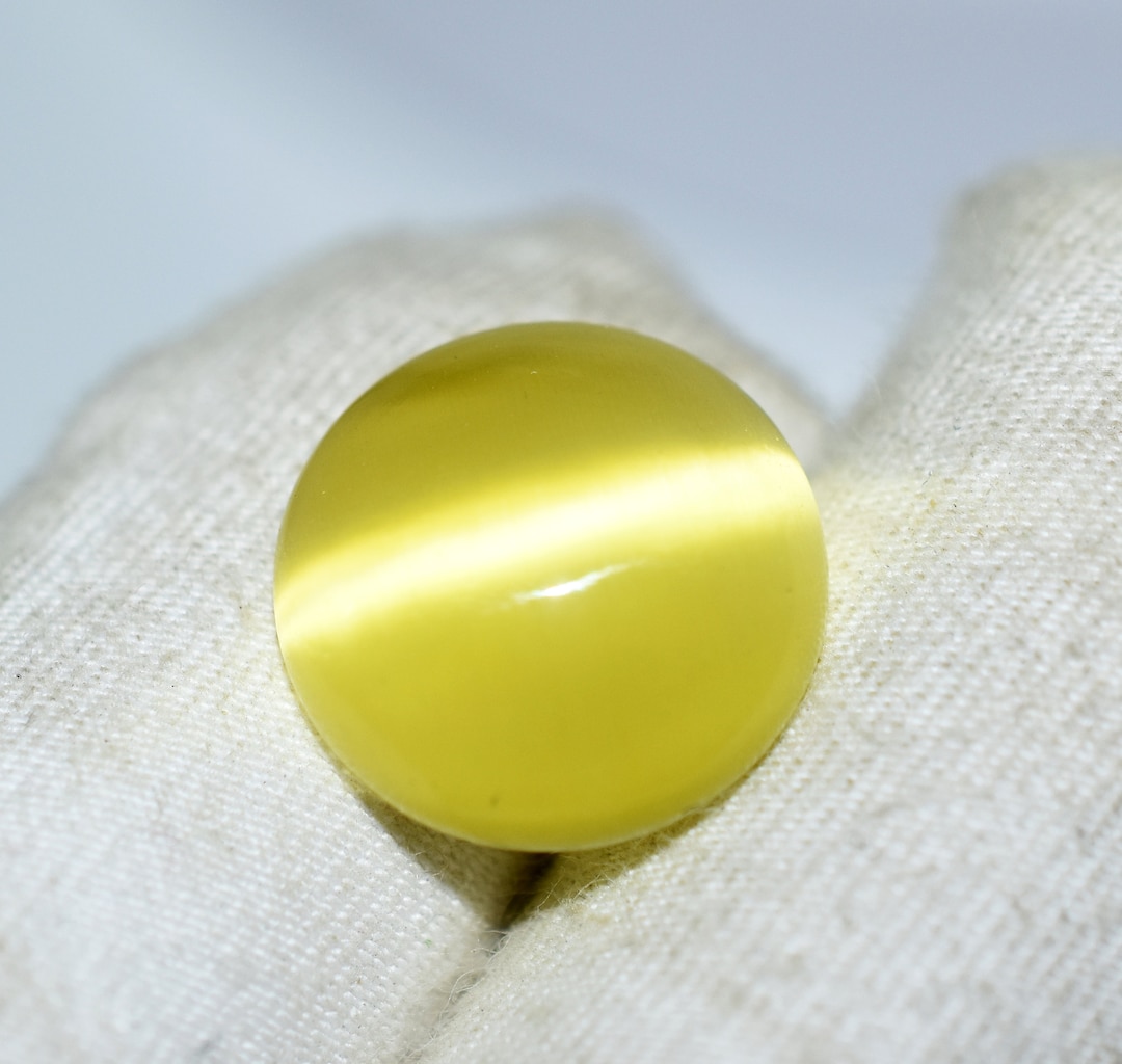 All Sizes Yellow Cat's Eye Crystal Round Calibrated Cabochons 3 Mm to ...