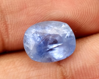 Natural Vibrant Blue Sapphire 11X9 MM Unheated & Untreated 7 Ct Blue Sapphire From Sri Lanka Ceylon Gemstone For Jewelry Making