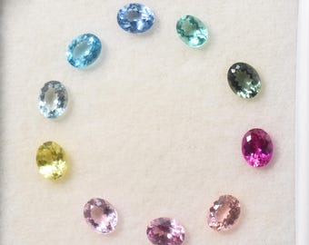 Lab Multi Sapphire Flawless Oval Cut Gemstone Set Lab Corundum Gemstone 6X4 mm 7X5 mm 8X6 mm 9X7 mm 10X8 mm 12X10 mm