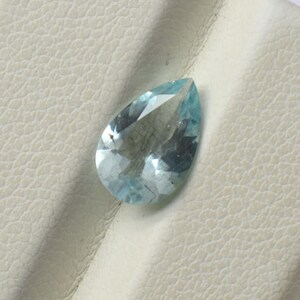 Natural aquamarine semiprecious gemstone in pear shape from Brazil 9.5X6.5X3.5 mm 1.20 Cts Loose Gemstone For Jewelry