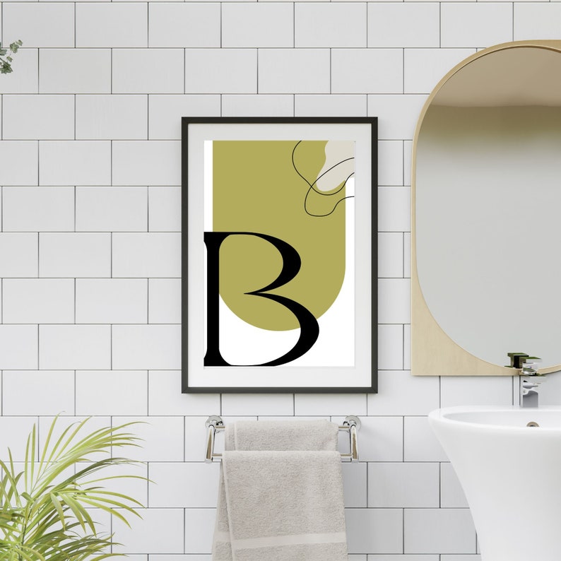 Letter B Wall Art Letter B Artwork Letter B Printable Poster I Digital ...