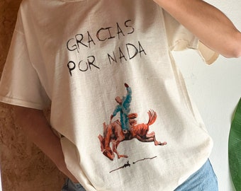 Tshirt Gracias Por nada, chemise Benito, cadeau pour fan, chemise inspiration lapin, chemise cowboy, chemise musique