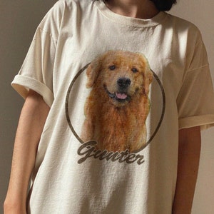 T-shirt personnalisé pour animal de compagnie, T-shirt personnalisé pour chien, T-shirt personnalisé pour chien, Portrait d'animal de compagnie personnalisé, T-shirt avec photo de chien, Version personnalisée pour chien