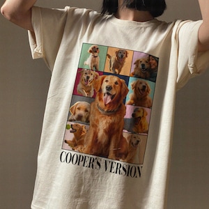 Custom Eras Tour Shirt, Custom Dog Shirt, Personalized Dog Bootleg Shirt, Custom Pet Portrait Shirt, Pet Photo Shirt, Custom Dog's Version