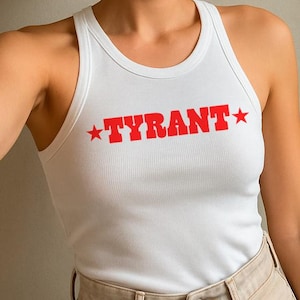Tyrant Cowboy Tank Top, Cuntry Top, Western shirt, Rodeo Shirt, Cowboy Inspired Graphic Tee, Western Bachelorette T-Shirt, Cropped Tank