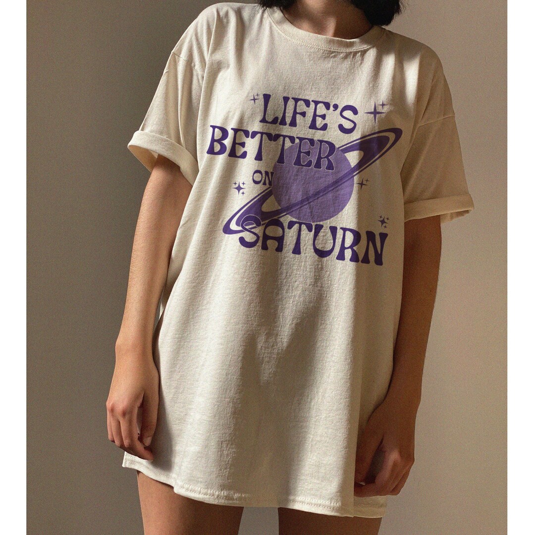 Life's Better on Saturn Tshirt, Retro Design, Saturn Shirt, Lifes ...