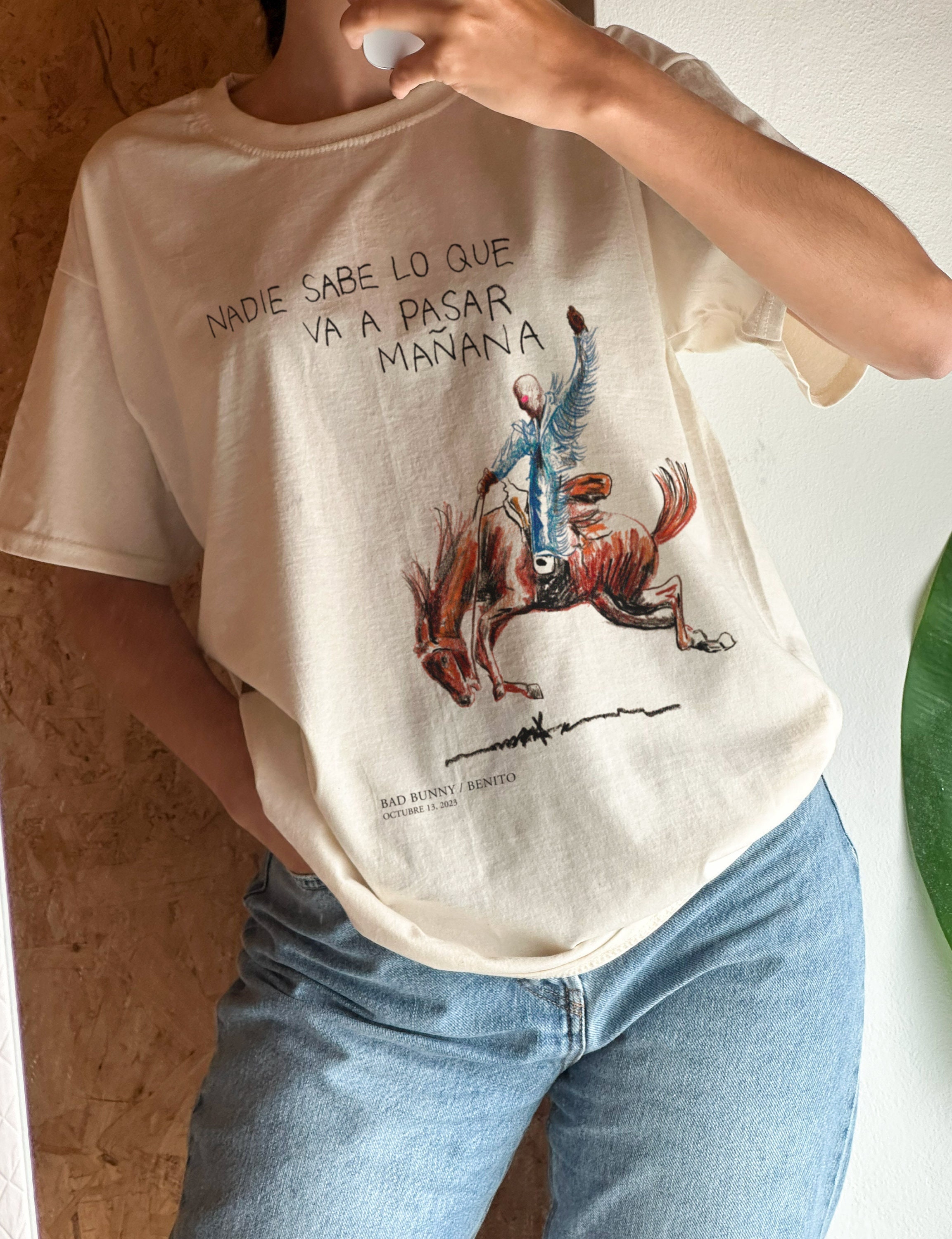 Discover Nadie Sabe Lo Que Va A Pasar Manana Shirt, Bad Bunny Tshirt, Bad Bunny Gift