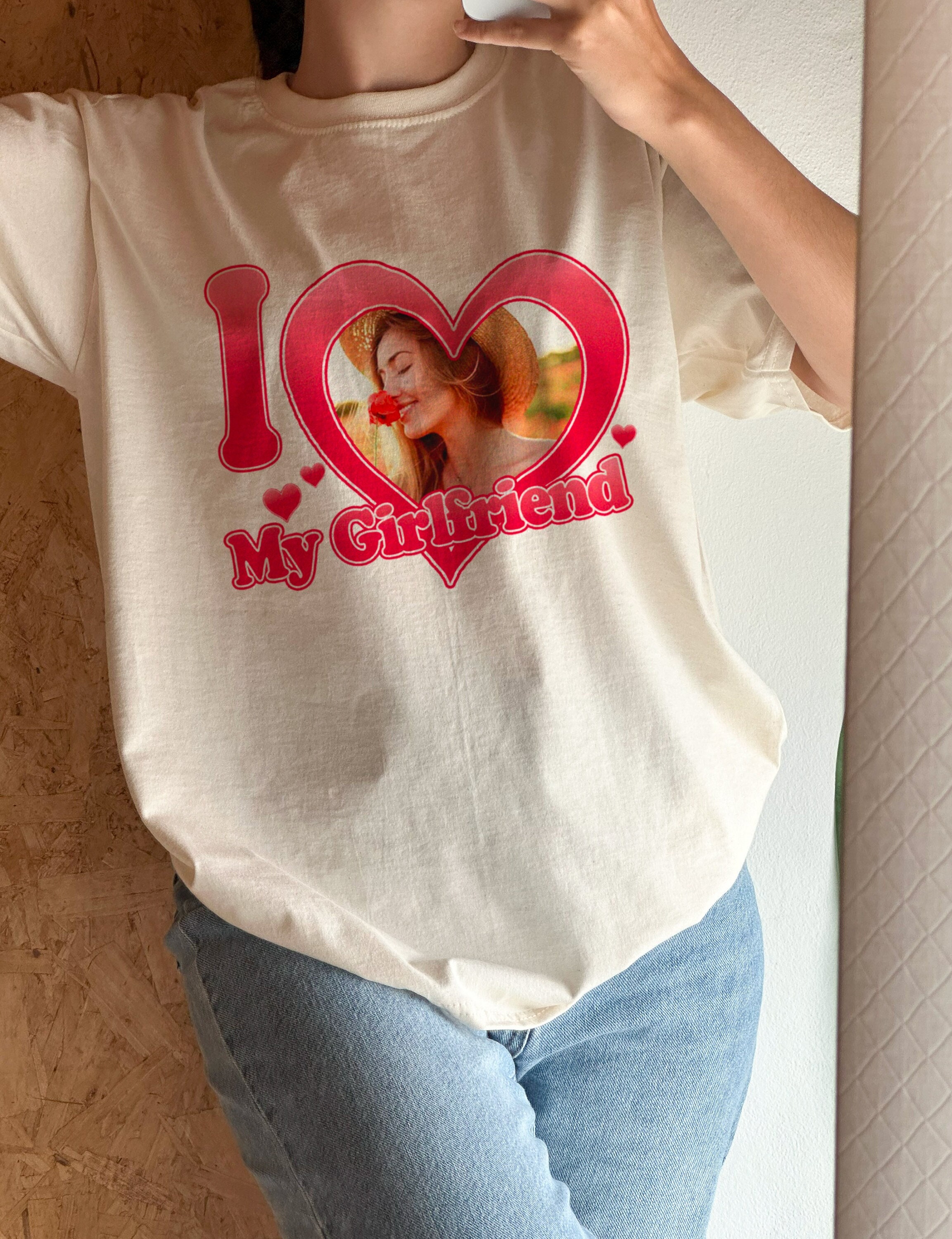 I Love My Girlfriend Tshirt Custom Photo, I love my girlfriend/ boyfriend/Wife Custom Shirt, Custom Shirt, I Love My Girlfriend Shirt Custom