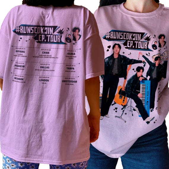 【ふるさと割】 JIN Merch Kpop Tshirt, Seokjin Jin Shirt, TOUR RUNSEOKJIN アイドル