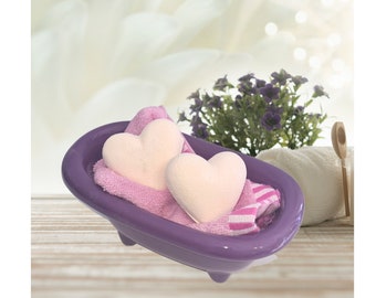 Bath bomb heart passion fruit, bath bombs, bath bombs gift, bath bombs for women, relaxation, time-out, give away, time-out mom