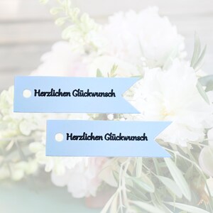 Geschenkanhänger Herzlichen Glückwunsch, Geschenkanhänger Kraftpapier, Geschenkanhänger Taufe, Geschenkanhänger Geburtstag, Hochzeit,