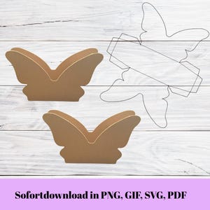 Butterfly gift box for instant download/ gift box/ gift carton/ packaging for cash gifts/ gift bags/ Cricut