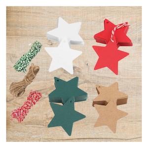 Étiquettes cadeaux étoiles, différentes couleurs, étiquettes cadeaux pour Noël, biscuits, cadeaux, étiquettes cadeaux pour vos cadeaux