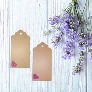 Etiquetas de regalo de papel kraft con corazón de purpurina, etiquetas de regalo para bodas, etiquetas de regalo para bautizos, etiquetas de regalo para cumpleaños infantiles