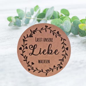 Let our love grow stickers/ wedding stickers/ stickers for gift bags and pouches/ round stickers/