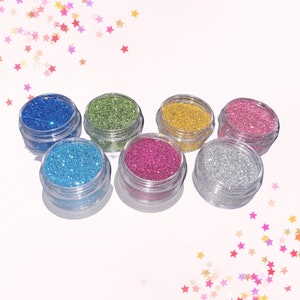 5 g glitter in different colors, glitter silver, glitter blue, glitter pink, glitter gold, glitter for crafting and decorating, glitter