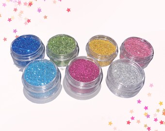 5 g glitter in different colors, glitter silver, glitter blue, glitter pink, glitter gold, glitter for crafting and decorating, glitter