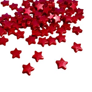 Charms/ small red stars/ table decoration/ charms for bracelets/ pendants/ decoration/ scatter decoration/ stars