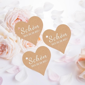 25 Gift Tags &quot;It&#39;s nice that you&#39;re here&quot;/ Paper Tags/ Gift Tags Wedding/Birthday/Baptism/ Tags/ Labels