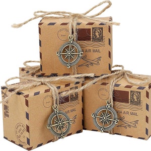 small gift box &quot;airmail&quot;, gift packaging, gift box for weddings, giveaways, birthdays, parties, baptisms etc., small gift box