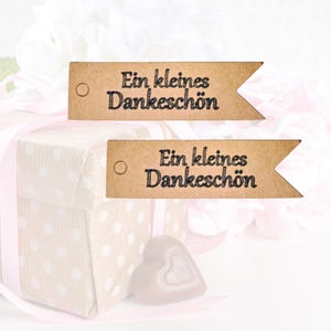 10 kraft paper gift tags, gift tags &quot;a little thank you, say thank you, personalized gift tags, paper tags