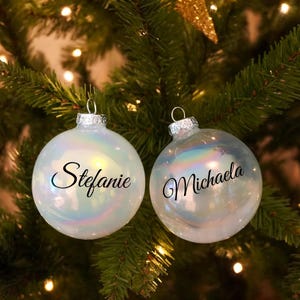 Personalized Christmas tree bauble with name | Christmas bauble with desired text | Individual tree decoration gift idea