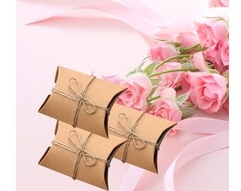 Scatole regalo in carta kraft, piccole scatole regalo con cordino di iuta per DIV, matrimoni, ringraziamenti, compleanni, come regalo