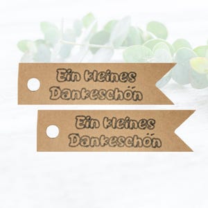 10 Gift Tags &quot;A Little Thank You&quot; Personalized Gift Tags, Gift Tags Saying Thank You, Paper Tags, Wedding, Baptism