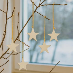 Window decoration stars/ hanging decoration/ gifts/ porcelain stars 12 pieces/ decorative stars/ star decoration/ table decoration/ home decoration
