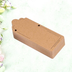 10/25/50/100 Geschenkanhänger, Geschenkanhänger aus Kraftpapier mit Herz in Herz blanko zum Beschriften, Geschenkanhänger für Hochzeit,