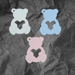 Etiqueta de regalo para baby shower/oso/bautizo/etiqueta de regalo de papel kraft/nacimiento/etiqueta de papel/regalos para bebé/etiqueta de regalo de osito de peluche